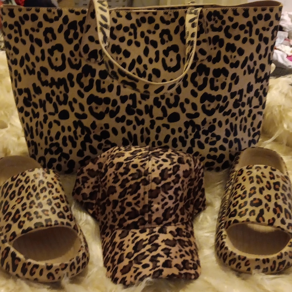 Caroline cheata bag throw in shoes and hat